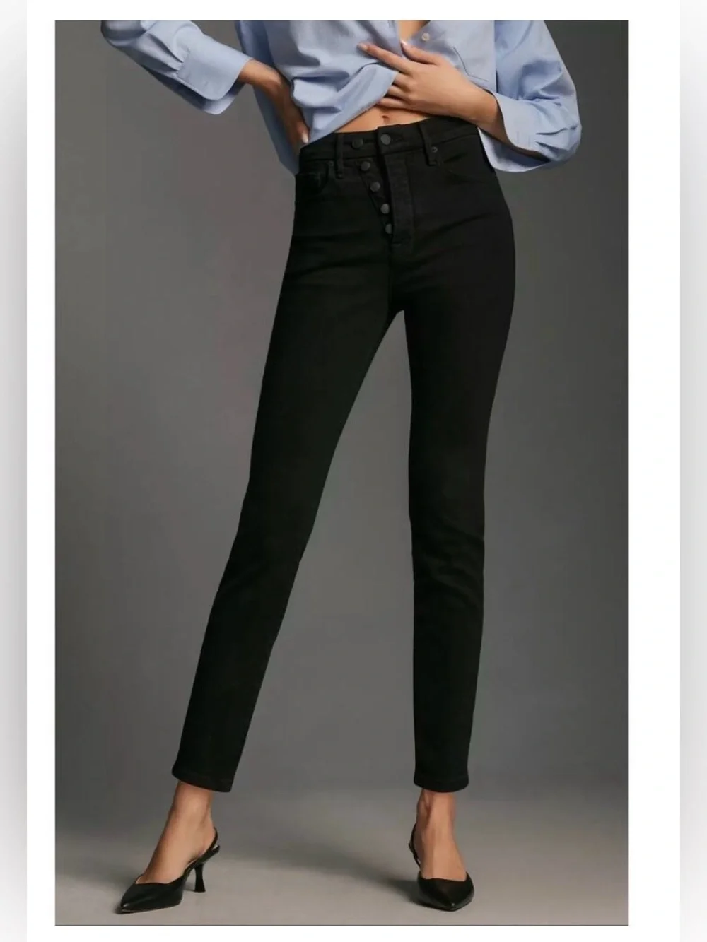 Good American Black Good Legs Skinny High-Rise Jeans 8/29 - Picture 1 of 6